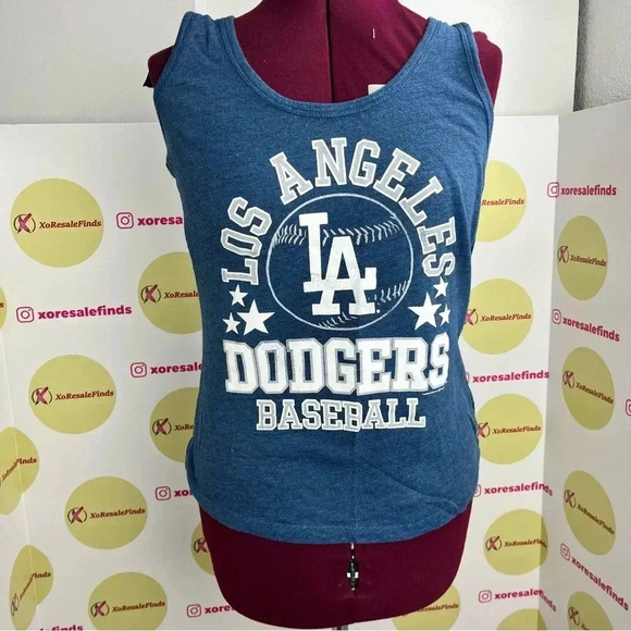 Los Angeles Dodgers LA Logo Tank Top ROYAL - Picture 1 of 5